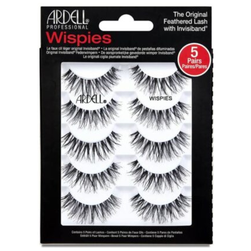 Ardell False Eyelashes Wispies Black, 5 pairs