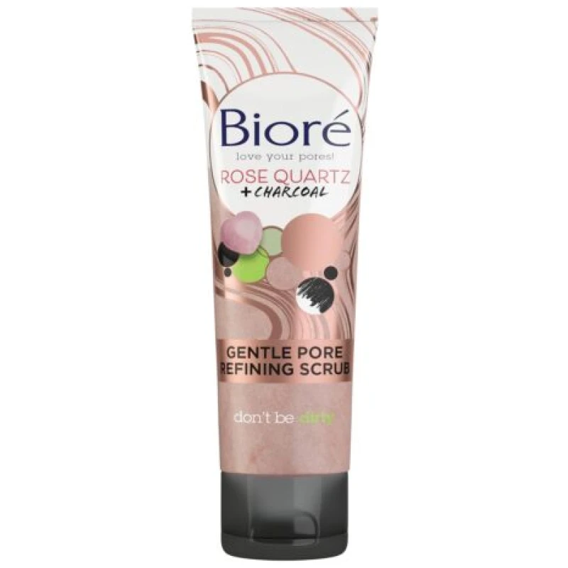 Bioré Rose Quartz + Charcoal Gentle Pore Refining Scrub BeautyBar