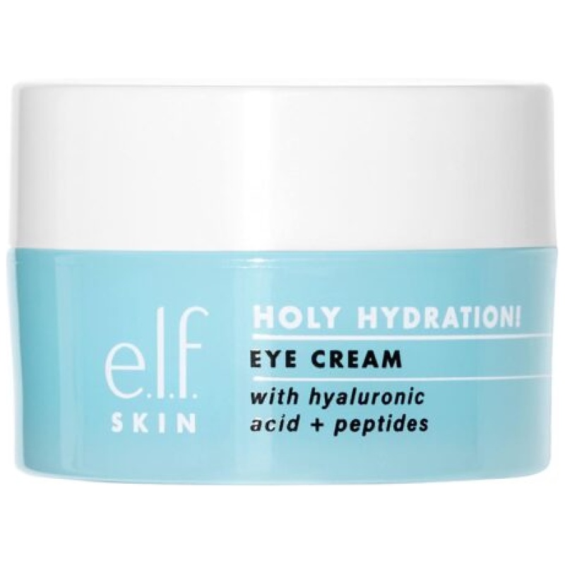 ELF Holy Hydration! Eye Cream, Infused with Hyaluronic Acid & Peptides, Minimizes Dark Circles