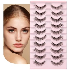 JIMIRE False Cat-Eye Demi-Wispies Faux Mink Lashes Natural Look (120)