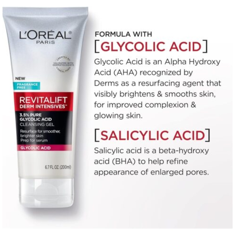 L'Oréal Revitalift Bright Reveal Anti-Aging Facial Cleanser with Glycolic Acid - Image 2