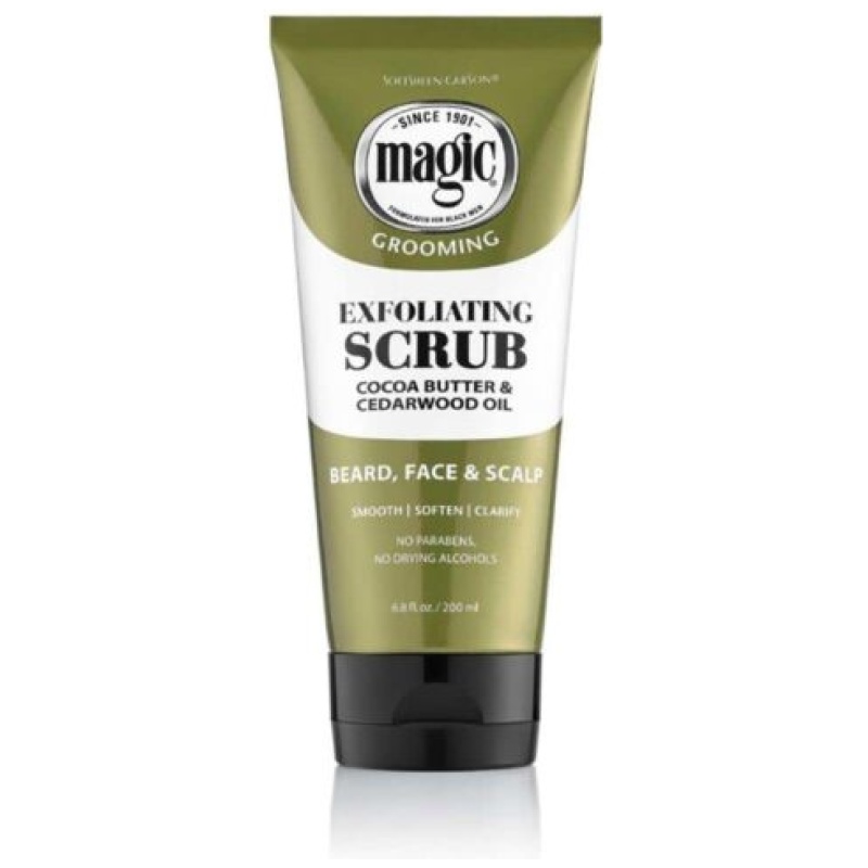 SoftSheen-Carson Magic Men's Grooming Facial Exfoliating Scrub, Softens, Smooths and Clarify, With Cocoa Butter and Cedarwood
