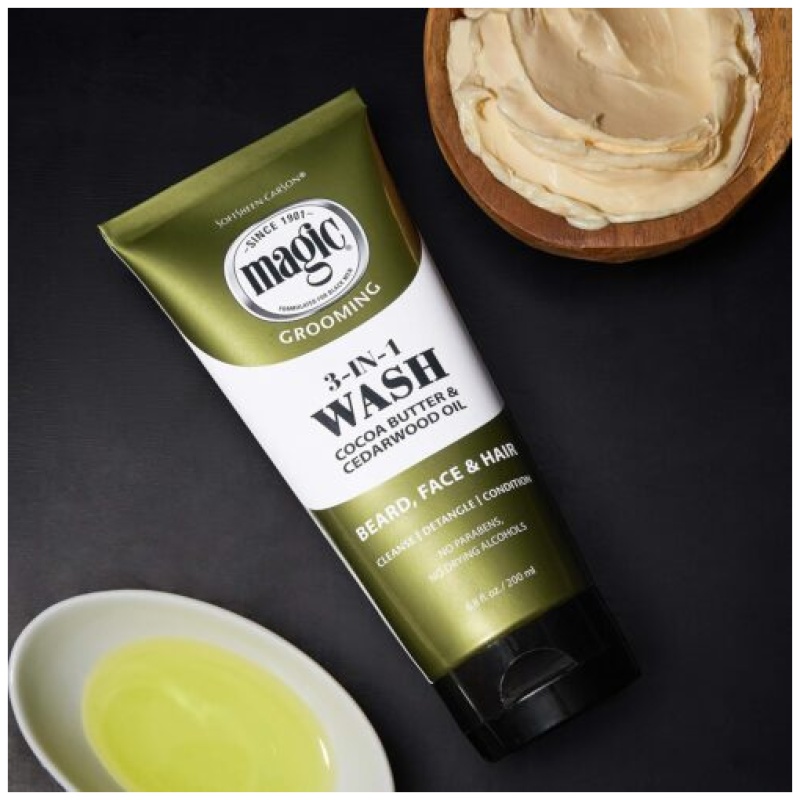 SoftSheen-Carson Magic Men's Grooming Facial Exfoliating Scrub, Softens, Smooths and Clarify, With Cocoa Butter and Cedarwood - Image 2