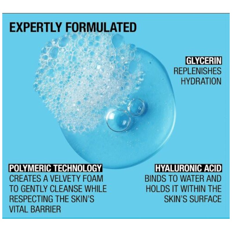 Neutrogena Hydro Boost Fragrance Free Hydrating Gel Facial Cleanser with Hyaluronic Acid - Image 3