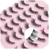 Newcally False Natural Look Mink Wispy Fluffy Eyelashes 5D Strip 14 Pairs - Image 3