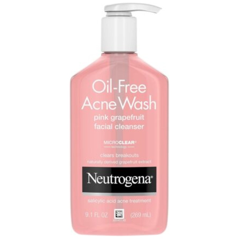 Neutrogena Oil-Free Salicylic Acid Pink Grapefruit Pore Cleansing Acne Wash with Vitamin C