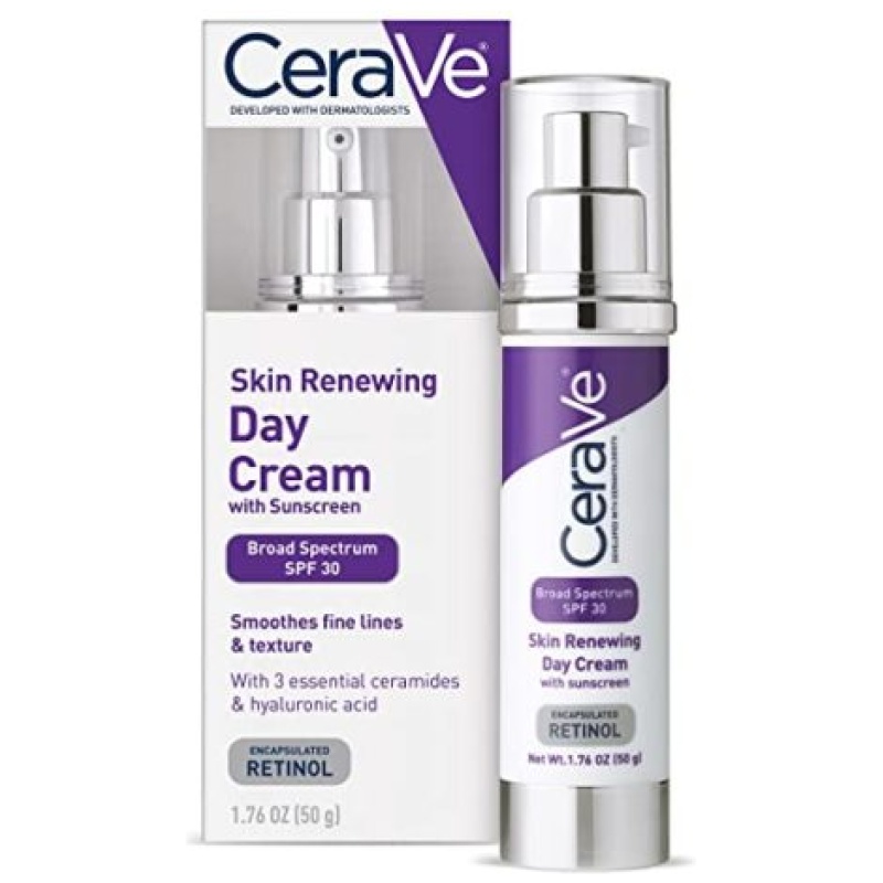 CeraVe Anti Aging Face Cream,Anti Wrinkle Retinol Cream Sunscreen,Fragrance Free - Image 2