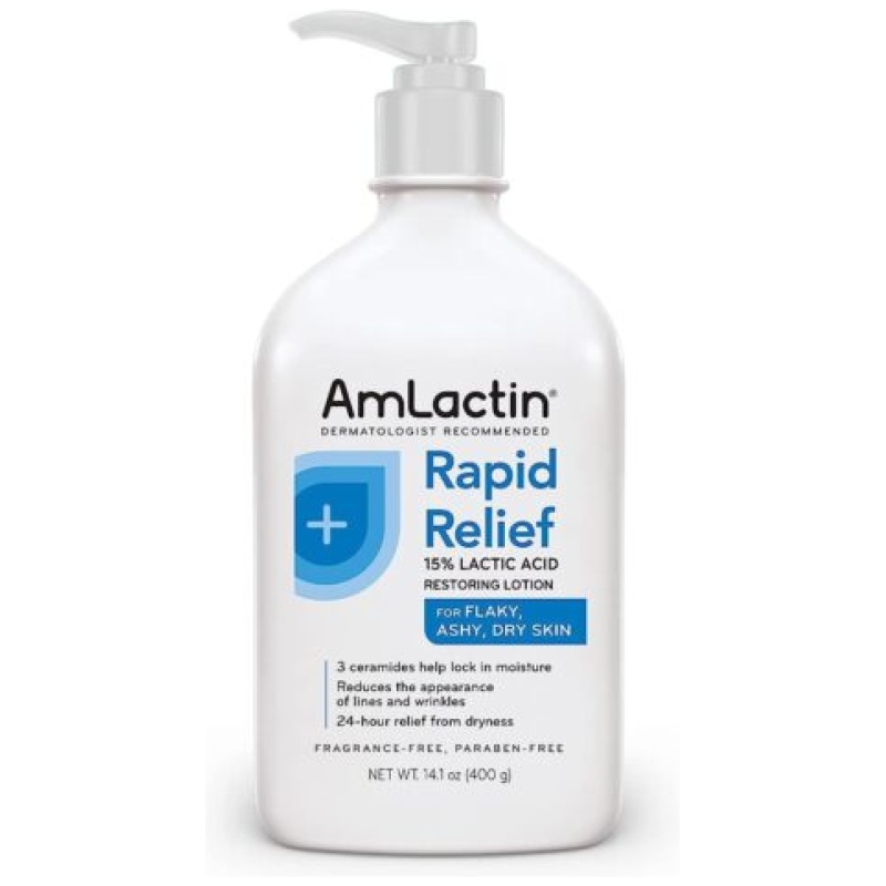 AmLactin Restoring 2-in-1 Exfoliator and Moisturizer with Ceramides and 15% Lactic Acid