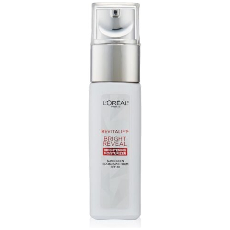 L'Oréal Revitalift Bright Reveal Anti-Aging Day Cream SPF 30 with Glycolic Acid, Vitamin C & Pro-Retinol to Reduce Wrinkles & Brighten Skin