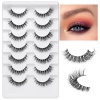 JIMIRE Demi-wispies Faux Mink Eyelashes with Clear Band 7 Pair Pack