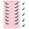 JIMIRE Half Lashes with Clear Band Natural Look Accent False Eyelashes