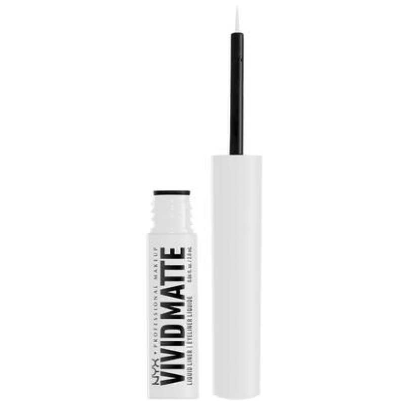 NYX PROFESSIONAL Makeup Vivid Matte Liquid Liner, Smear-Resistant Eyeliner with Precise Tip - White - Image 2