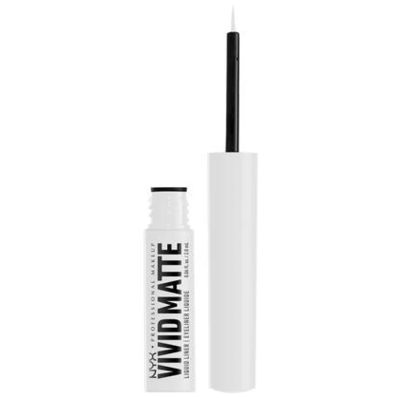 NYX PROFESSIONAL Makeup Vivid Matte Liquid Liner, Smear-Resistant Eyeliner with Precise Tip - White - Image 2