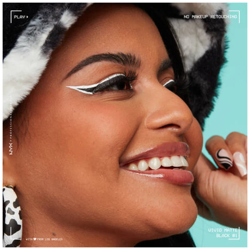 NYX PROFESSIONAL Makeup Vivid Matte Liquid Liner, Smear-Resistant Eyeliner with Precise Tip - White - Image 4