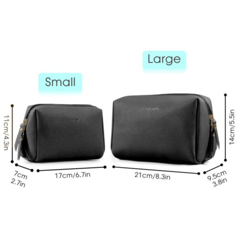 Narwey Large Vegan Leather Makeup Bag - Image 3