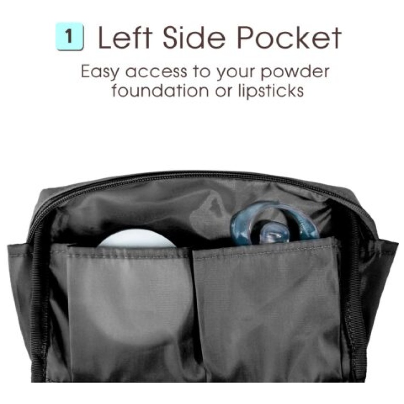 Narwey Large Vegan Leather Makeup Bag - Image 5