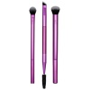 Real Techniques Eye Shade & Blend Makeup Brush Trio, For Eyeshadow & Liner, 3 Count