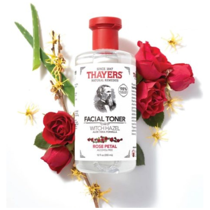 Thayers Alcohol-Free, Hydrating Rose Petal Witch Hazel Facial Toner with Aloe Vera Formula - Image 2