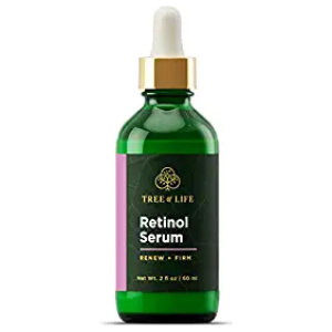 Tree of Life Retinol Serum with Botanical Hyaluronic Acid for Wrinkles and Dark Spots | Renew + Firm 30ml