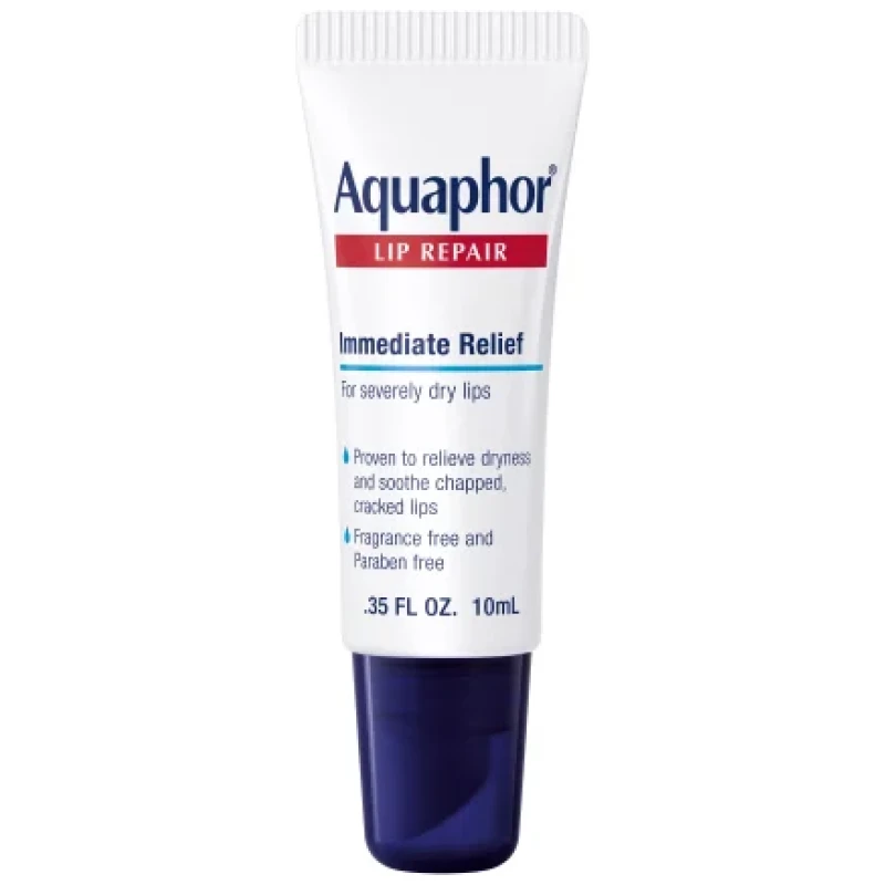 Aquaphor Lip Repair Ointment - Long-lasting Moisture to Soothe Dry Chapped Lips