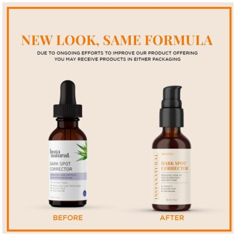InstaNatural Dark Spot Corrector Face Serum, Brightens, Reduces Hyperpigmentation, Sun Spots and Acne Scarring, with Glycolic Acid and Niacinamide - Image 3