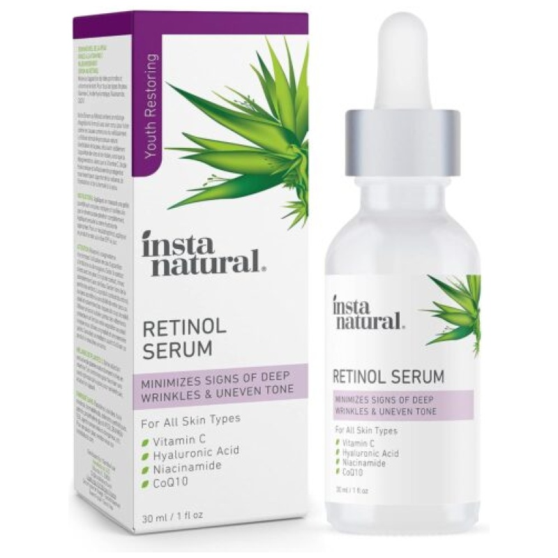 InstaNatural Retinol Serum for Face with Niacinamide, Vitamin C, and Hyaluronic Acid