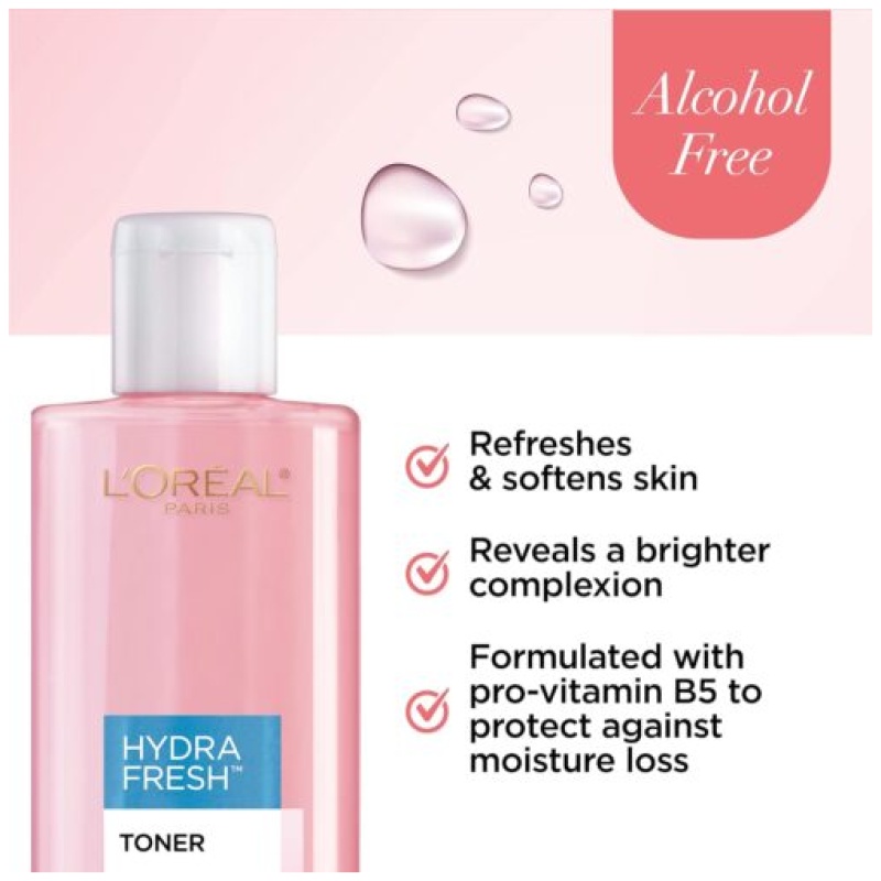 L'Oreal HydraFresh Alcohol Free Toner - Image 3