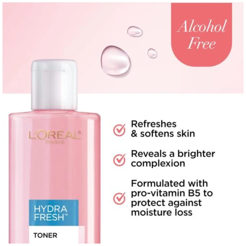 L'Oreal HydraFresh Alcohol Free Toner - Image 3