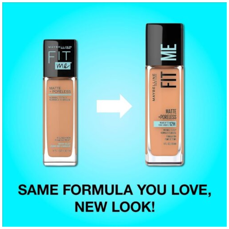 Maybelline Fit Me Matte + Poreless Liquid Oil-Free Foundation - Image 3