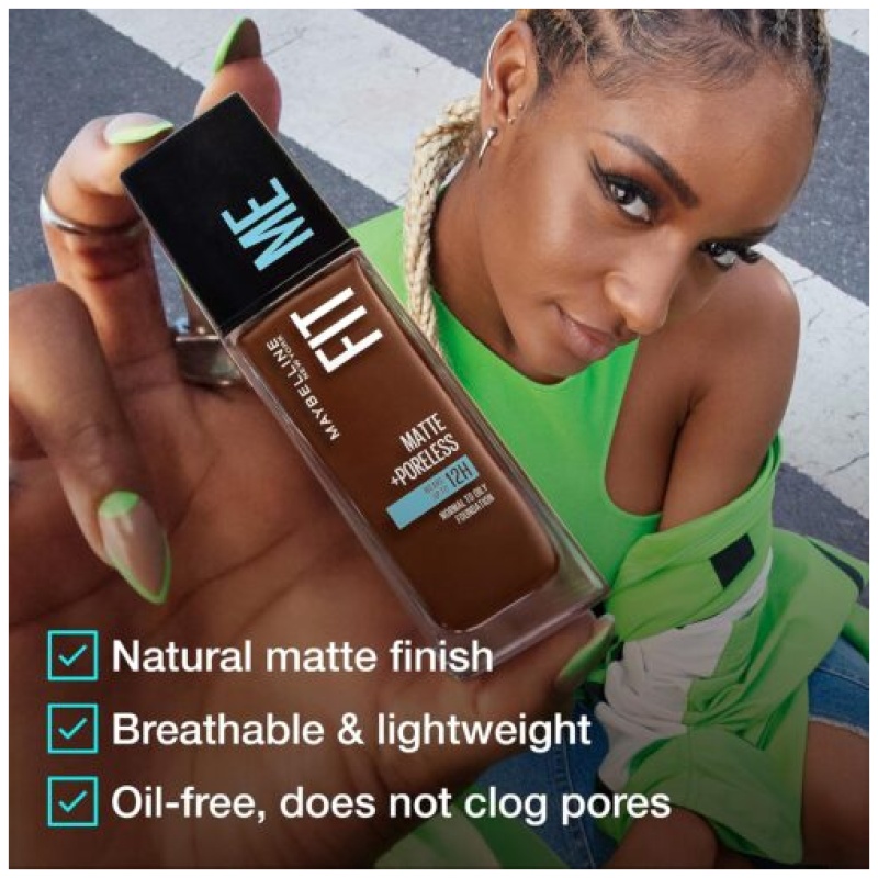 Maybelline Fit Me Matte + Poreless Liquid Oil-Free Foundation - Image 5