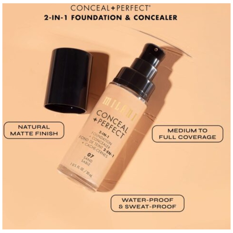 Milani Conceal + Perfect 2-in-1 Foundation + Concealer - Image 4