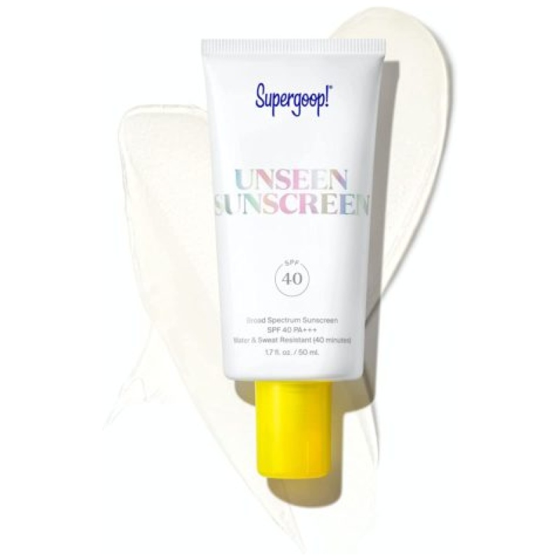Supergoop! Unseen Sunscreen SPF 40 Invisible, Broad Spectrum Face Sunscreen - Weightless, Scentless, and Oil Free