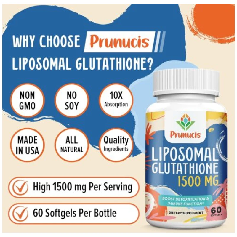 Liposomal 2400MG Glutathione Supplement with Vitamin C - Non GMO Antioxidant Supplement - Image 3