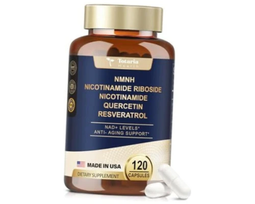TOTARIA HEALTH NMNH NICOTINAMIDE RIBOSIDE NOCOTINAMIDE QUERCETIN RESVERATROL NAD+LEVELS ANTI AGING SUPPORT