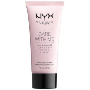 NYX PROFESSIONAL MAKEUP Bare With Me Cannabis Sativa Seed Oil Radiant Perfecting Face Primer pink black