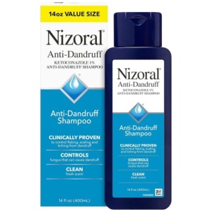 Nizoral Anti-Dandruff Shampoo with 1% Ketoconazole, 14 Fl Oz, Fresh Scent, Anti Fungal Shampoo