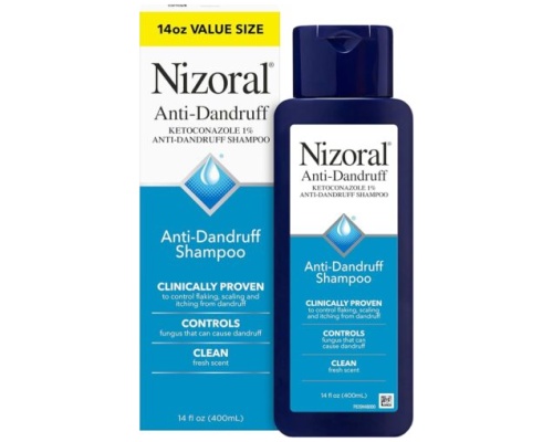 Nizoral Anti-Dandruff Shampoo with 1% Ketoconazole, 14 Fl Oz, Fresh Scent, Anti Fungal Shampoo